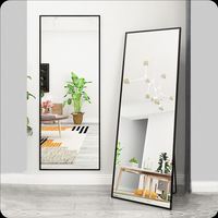 Miroir sur pied contemporain de luxe moderne personnalisable en alliage d'aluminium de haute qualité, tendance et personnalisable