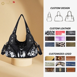 Sac fourre-tout rétro à bandoulière Angelkiss, nouvelle collection, pour femme, style européen et américain, en cuir délavé, petite série, tendance - Product Image 6