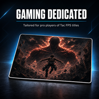 Tapis de bureau gaming personnalisé étendu 490x420mm, grand tapis de souris antidérapant pour bureau, protection de table en tissu imperméable, base en caoutchouc
