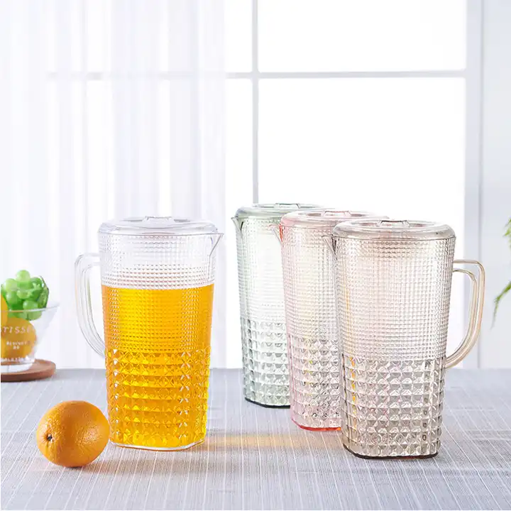 Source Juice Pitcher China Factory New Water Cooler Jugs,orange Water Pots  & Kettles Plastic Water Cooler Jug Juice Jug with 4cups on m.