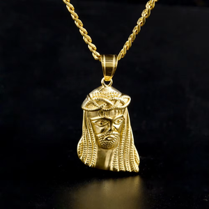 Pendentif de style personnalisé pour hommes et femmes, collier hip-hop plaqué or, bijoux hip-hop - Product Image 1