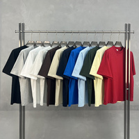 T-shirt unisexe 200G 100% coton, col rond, épaules tombantes, vierge, plusieurs couleurs, supporte la personnalisation OEM du logo, haut décontracté streetwear