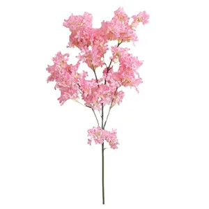 95 سنتيمتر 3 فرع الاصطناعي ساكورا الزهور الاصطناعية الكرز زهر فروع ل قطع مركزية لطاولات الأفراح