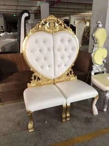 Chaise <span class=keywords><strong>d</strong></span>'<span class=keywords><strong>amour</strong></span> en velours bordeaux à dossier haut de Style français Double deux places en bois massif PC matériel Couple canapé pour salon Villa - Product Image 2