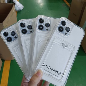 נגד נפילה tpu במקרה טלפון שקוף עבור <span class=keywords><strong>iphone</strong></span> 17 <span class=keywords><strong>pro</strong></span> 16 15 14 13 <span class=keywords><strong>12</strong></span> 11 כרטיס ארנק כרטיס בחזרה ברור - Product Image 2