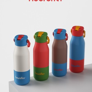 Houroffer Stainless Steel Insulated Water <b>Bottle</b> 500Ml With Detachable Handle For Home Office Outdoor Travel - Product Image 4