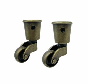 <span class=keywords><strong>Roulettes</strong></span> pivotantes <span class=keywords><strong>vintage</strong></span> en alliage de bronze antique avec roues universelles pour canapés et chaises - Product Image 3