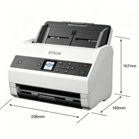 Scanner de documents recto-verso Epson WorkForce DS-870 A4 à alimentation par chargeur de documents, interface USB CIS, 65ppm/130ipm, couleur haute vitesse, en stock