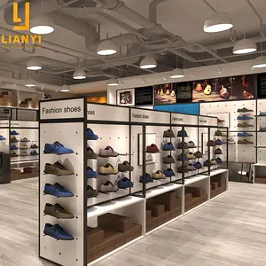 Simple Shoes Store Interior Design Ideas Fashion Shop Fittings and Display Shelves Shoe Gondola