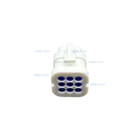 Conectores de Carcasa de Enchufe Automotriz de 9 Pines de Latón y Nylon 7091A-1.8-21, Resistentes al Agua