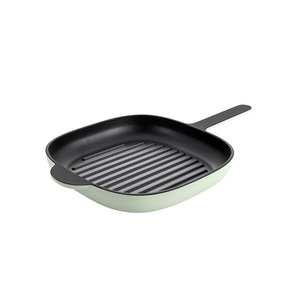 Deslang Enameled <b>Cast</b> Iron Grill <b>Pan</b> Oval Non Stick Induction Compatible Easy Cleaning Frying <b>Pan</b> - Product Image 3