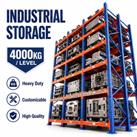 Système de rayonnage d'entrepôt robuste 4000 kg pour stockage de palettes, rayonnage à poutres réglables