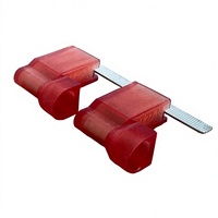 TE 2-520336-2 Prise rapide Ultra-Fast 187 Red Flag 22-18AWG pour applications automobiles et industrielles, en laiton étamé