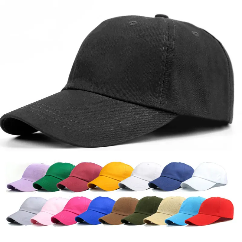 Toptan 100% pamuk Gorras yetişkin Unisex spor kapaklar özel Logo nakış sade beysbol şapkası