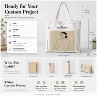 Sac fourre-tout en toile de coton naturel moyen personnalisé avec logo et impression de lettres sur longue anse pour publicité, fabrication OEM