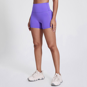 Logotipo personalizado gran oferta cintura alta tamaño bolsillo de compresión señoras entrenamiento al aire libre deportes correr desgaste pantalones cortos de Yoga para Mujeres - Product Image 4