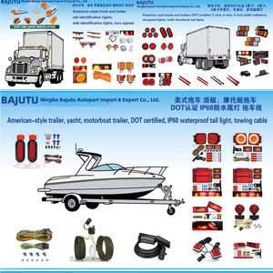 26FT 4-Pin 5-kawat PVC pelindung tabung Trailer tali pengaman 4-Way konektor datar kualitas pencahayaan untuk perahu traktor Trailer PTFE - Product Image 3