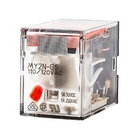 Relais de puissance OMRON MY2N-GS-R DPDT 10A 250VAC avec indicateur LED, montage sur prise, 2 pôles, série MY-GS, prix négociable