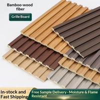 Panneau mural décoratif en bois massif 100x100cm pour fond de télévision, panneau mural concave-convexe moderne, résistant à l'humidité