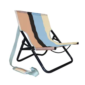 Manufacturer Sea Low Seat Camping Chair Portable Folding Beach Chairs With Shoulder Strap