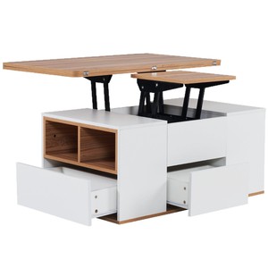 Cross-border minimalist multi-functional height-adjustable coffee <b>table</b> and dining <b>table</b> combined for <b>small</b> apartments and - Product Image 5