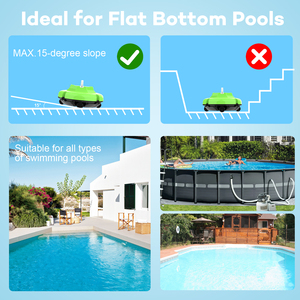 Custom Professional Cordless Robotic <strong>Pool</strong> Vacuum Cleaner Flat Swimming <strong>Pool</strong> <strong>Filters</strong> - Product Image 4