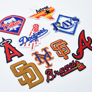 스팟 컬렉션 개성적인 야구팀 배지 귀여운 만화 자수 트윌 패치 신발 모자 의류 DIY 장식용 천 - Product Image 3