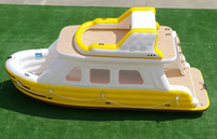Catamaran Électrique Gonflable de Luxe Écologique à 2 Niveaux, Bateau-Maison Électrique en PVC, Yacht Sportif pour Loisirs Nautiques, Flottant Élégant