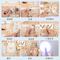 Accessoires de planche DIY pour l'éducation Montessori des bébés et des enfants de maternelle, jouets d'apprentissage précoce en bois, des dizaines de façons de jouer, 13-24 mois