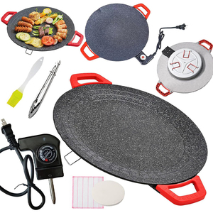 2 adet yapışmaz elektrikli Pizza barbekü izgara taş fırın Set renk kutusu karton açık otel kullanımı için hiçbir duman alüminyum alüminyum CN;ZHE - Product Image 4