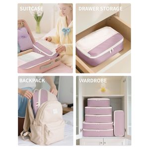 Sacs de rangement pour bagages 7 pièces OEM/ODM d'usine, cubes de rangement pour sacs à dos, sacs à chaussures de voyage portables, organisateurs de bagages essentiels pour le voyage - Product Image 3