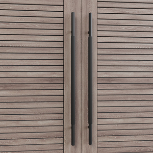 Mains courantes de porte en acier inoxydable et bois personnalisées Poignées de porte en verre de style chinois moderne pour porte coulissante en bois - Product Image 5