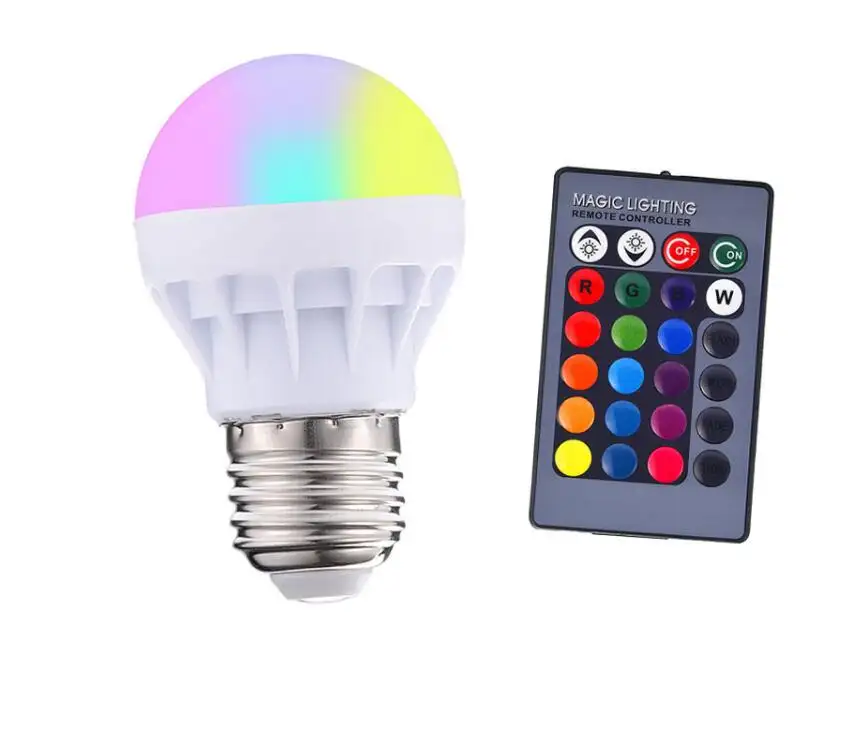 E27 LED lamp Smart Lights colorful music bulbs with Remote control indoor ligting