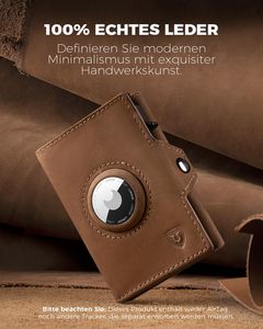 <span class=keywords><strong>Portafoglio</strong></span> THUMBS-UP da uomo in vera pelle di lusso con blocco RFID, sottile, vintage, a tre ante, <span class=keywords><strong>porta</strong></span> <span class=keywords><strong>carte</strong></span> per 10 <span class=keywords><strong>carte</strong></span>, scomparto portamonete, compatibile con AirTag. - Product Image 2