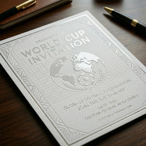 Cartes <span class=keywords><strong>d</strong></span>'<span class=keywords><strong>invitation</strong></span> créatives pour la Coupe du Monde <span class=keywords><strong>de</strong></span> Football, conception personnalisée, impression UV, <span class=keywords><strong>carte</strong></span> <span class=keywords><strong>de</strong></span> vœux en papier pour les rassemblements des supporters - Product Image 3