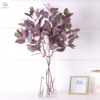 Ranting Eucalyptus Sutra Buatan Grosir untuk Dekorasi Pernikahan, Thanksgiving, Centerpieces, Pengisi Tanaman Hias, Tekstur Lembap
