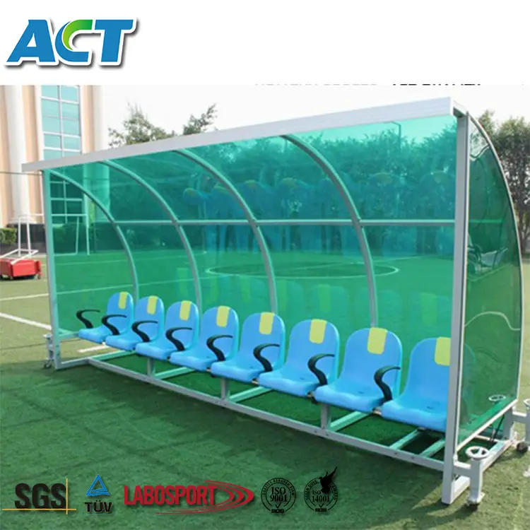 Aluminium Team Shelter, tragbare Fußball Einbaum Sitze für den Großhandel