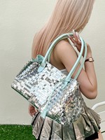 Sac à main Y2K à paillettes scintillantes, sac fourre-tout de luxe à grande capacité, sac à main tendance pour femmes, idéal pour les séances photo de blogueuses