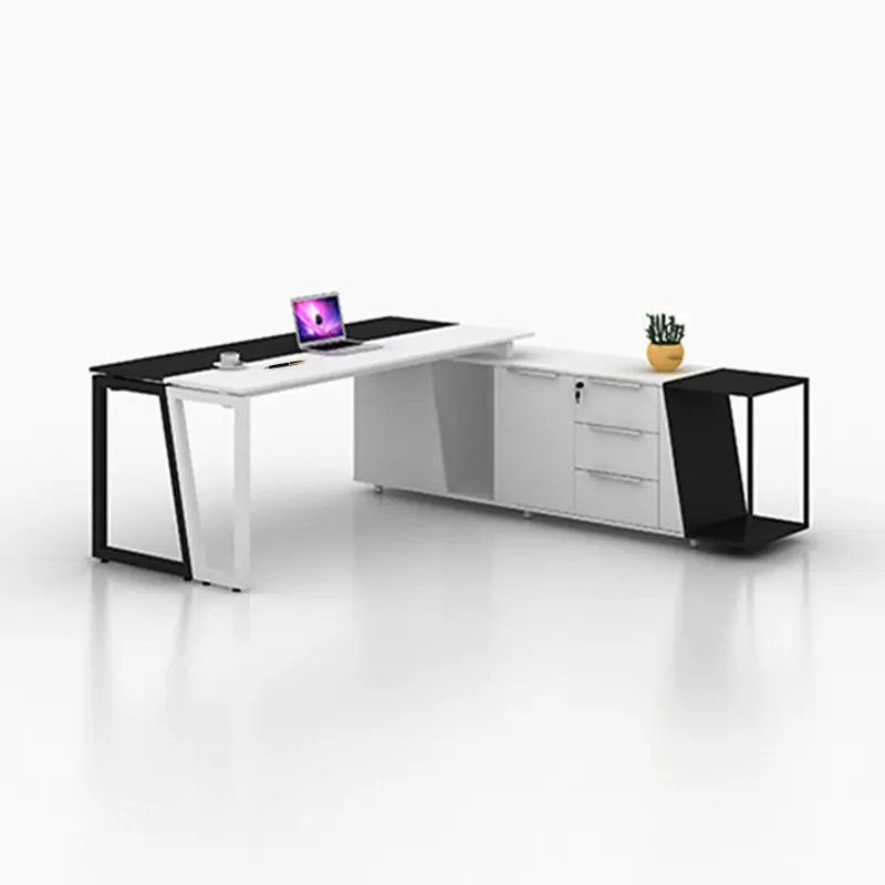 Estación de trabajo ejecutiva de alta tecnología, mesa de escritorio con cajón, equipamiento moderno para el hogar, suministro de China