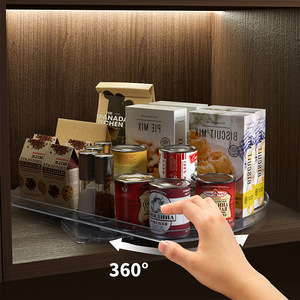 ZX, nuevo diseño, Lazy Susan 360, bandeja giratoria, refrigerador acrílico, almacenamiento transparente, tocadiscos ovalado, nevera, organizador de cocina - Product Image 2