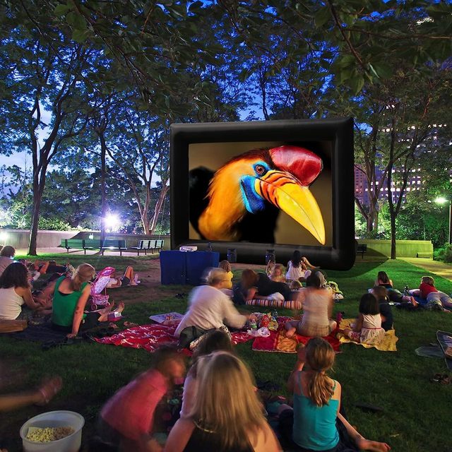 Wholesale 20/30ft Inflatable Oxford Movie Screen Outdoor Projector Screen for TV & Movies Seamless Portable