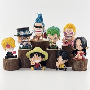 Figurines Chibi Q-Version Thème One Piece Luffy Zoro Boa Hancock Ace Sabo pour Voiture (Matériau PVC) - Vente en Gros Disponible - Product Image 2