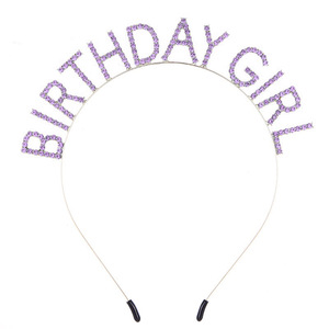 Serre-tête en strass de haute qualité pour fête d'<span class=keywords><strong>anniversaire</strong></span> pour filles - Nouveau style BIRTHDAY GIRL avec design scintillant - Product Image 6