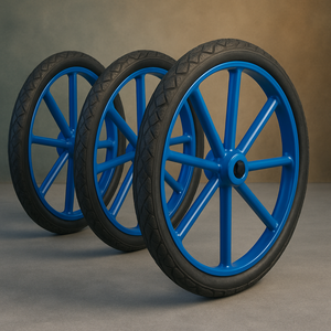 ล้อรถเข็นแบบตัน ขนาด 26 นิ้ว สำหรับงานหนัก ไม่ต้องเติมลม พร้อมซี่ลวดเสริมความแข็งแรง - Product Image 5