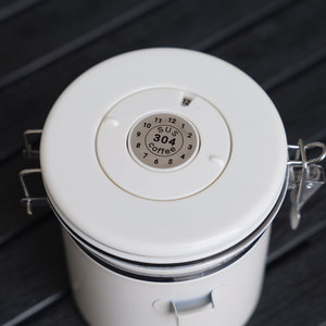 Barattolo Ermetico in Acciaio Inox per Zucchero, Tè, Alimenti, Caffè in Grani, Contenitore per Conservazione con Paletta - Product Image 5