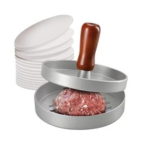Presse à hamburgers manuelle de haute qualité en alliage d'aluminium antiadhésif pour la cuisine