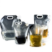 Pochette souple transparente pliable en PE pour boissons gazeuses, bière, jus, avec impression en héliogravure, traitement de surface, recyclable