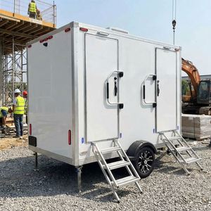 Remorque <span class=keywords><strong>de</strong></span> toilettes mobiles fiable, toilettes portables avec éclairage d'urgence pour les opérations sur les chantiers 24h/24 et 7j/7 - Product Image 2