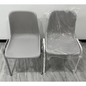 Chaise d'étudiant Ergonom colorée empilable salle de réunion de conférence lien d'aéroport chaise d'école de liaison en plastique avec crochet - Product Image 3