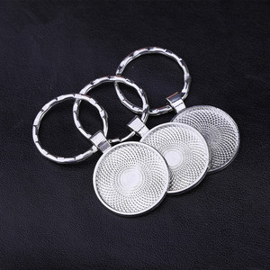 Schlüsselanhänger-Anhänger mit 25mm Cabochon-Fassung, Glaskuppel und geteiltem Schlüsselring zum Selbermachen - Product Image 6